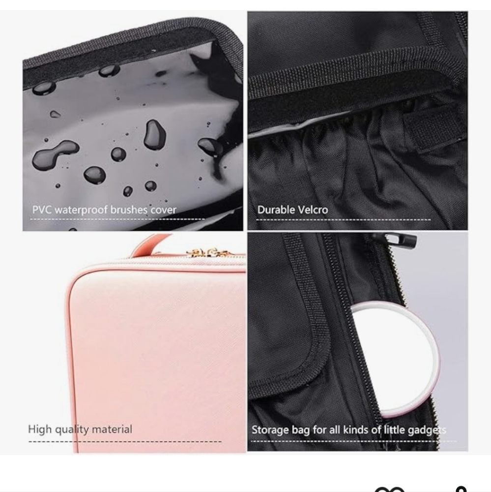 Grey Marble Travel Organizer Case. Cosmetics/Jewelry/Phone/Headphones. Brand New - Picture 10 of 12
